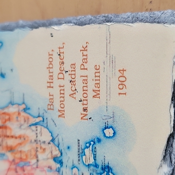 Bar Harbor Map on Granite Slab - Picture 2 of 4